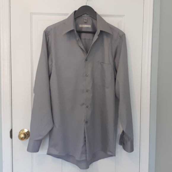 GUC Geoffrey Beene Sateen Collared Shirt - Picture 1 of 3